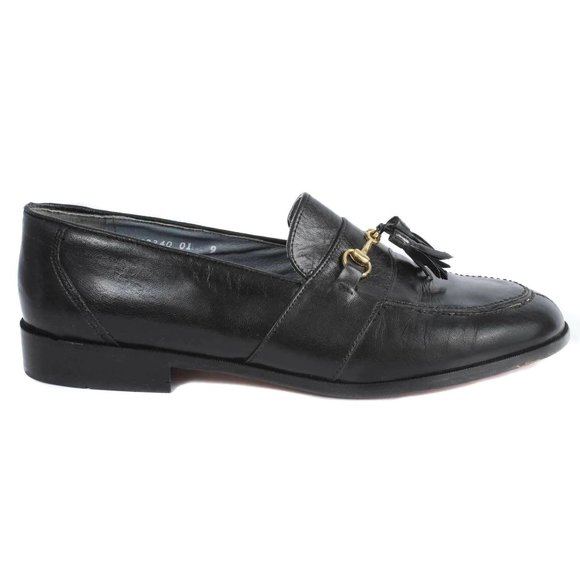 STACY ADAMS Black Leather Horsebit Tassel Loafers Size Men’s 9M - Picture 4 of 7